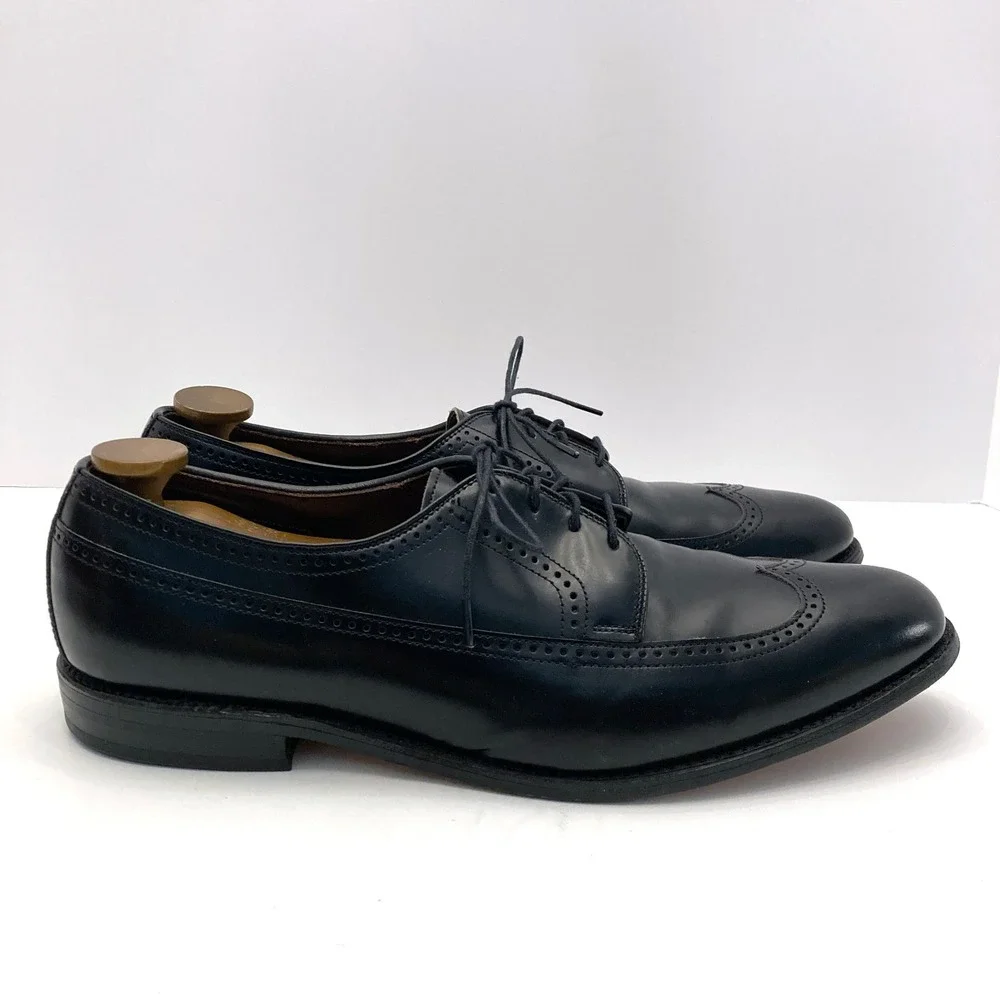 Allen Edmonds Richmond Wingtips Dress Shoes Mens 12 C Narrow Black Leather